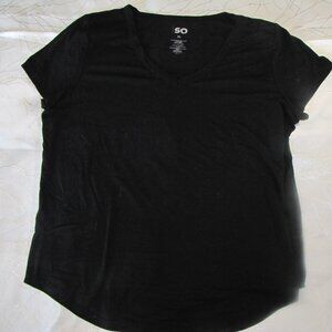 SO Black V-neck T-shirt size XL